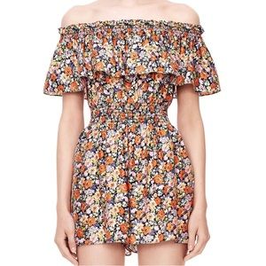 REBECCA TAYLOR | Off the Shoulder Moonlight Garden Romper